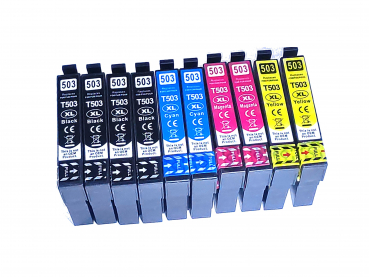 10x kompatible Tintenpatronen XL für Epson Workforce WF 2960 / WF 2960DWF Drucker