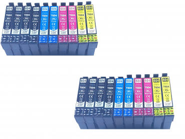 Vorteilspack - 20 kompatible Tintenpatronen für Epson Expression Home XP-2200 / XP-2205 Drucker