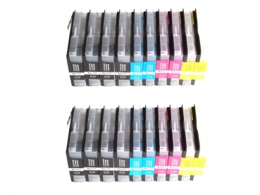 20 Tintenpatronen kompatibel Brother DCP135C, DCP150C, MFC 235C und MFC 260C