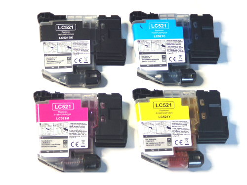 4x kompatibel Patronen für Brother DCP-J1360 DW Drucker