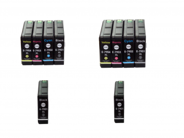 Vorteilspack 10x Tintenpatronen XL mit Chip kompatibel, für Epson Workforce PRO WF-5620DWF