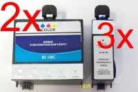 3 Black XL+2 Color XL Tintenpatronen f. Kodak EasyShare 5100 5300 5500  ESP 3 5 7 9 3250 5210 5250 6150 7250 9250  Hero 7.1 9.1 Office Hero 6.1 6150