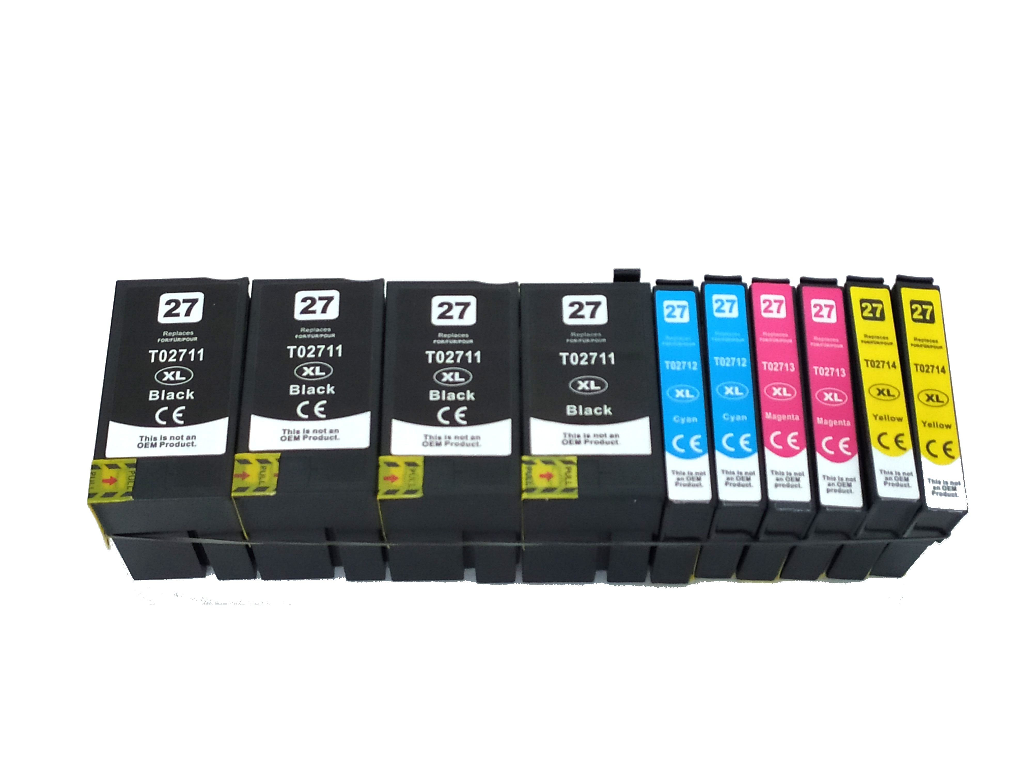 10 Tintenpatronen kompatibel Epson Workforce WF-7210 DTW, WF-7615, WF-7710,  WF-7715 DWF, WF-7720 DTWF - Tinte-Toner-Patronen