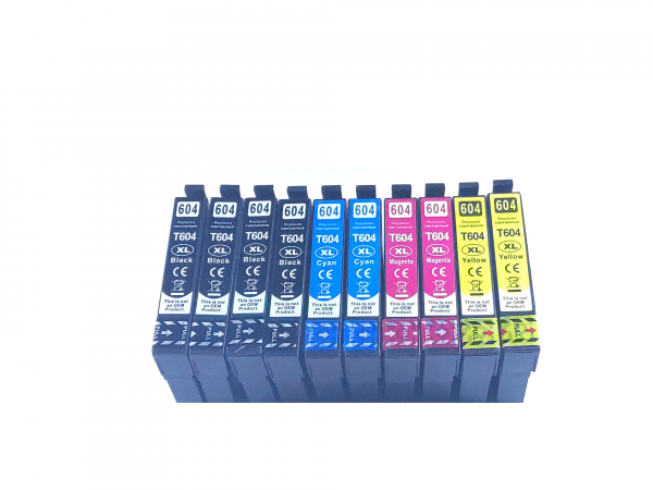 Vorteilspack - 10 kompatible Tintenpatronen für Epson WorkForce WF-2910 WF-2930 DWF Drucker