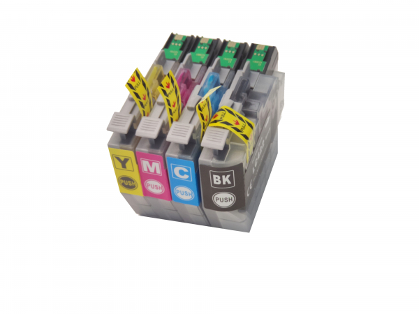 4x kompatibel Patronen für Brother MFC-J5345DW / MFC-J5740DW Drucker