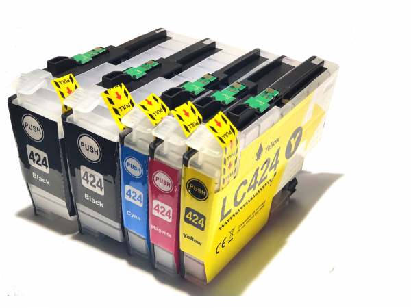 5x kompatibel Patronen für Brother DCP-J1200W / DCP-J1200 ecopro Drucker