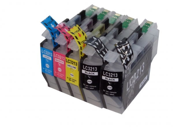 5x kompatibel Tintenpatronen für Brother DCP-J774DW Drucker