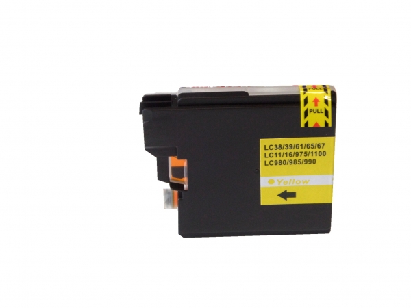 Tintenpatrone Yellow (gelb) kompatibel Brother LC-980 LC-1100 passend für Brother MFC-J615 , MFC-J715 Drucker
