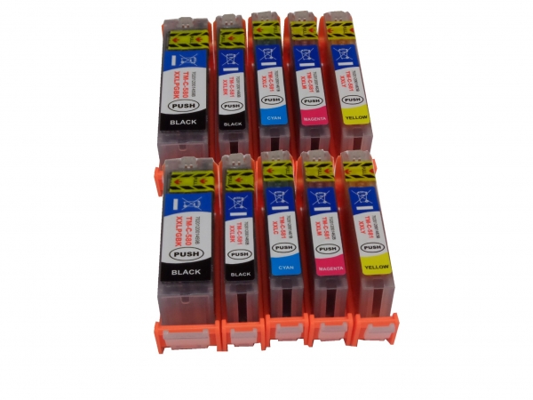 10x Tintenpatronen XXL für Canon Pixma   TR-7550 / TR-8550 im Vorteilspack kompatibel / alternativ