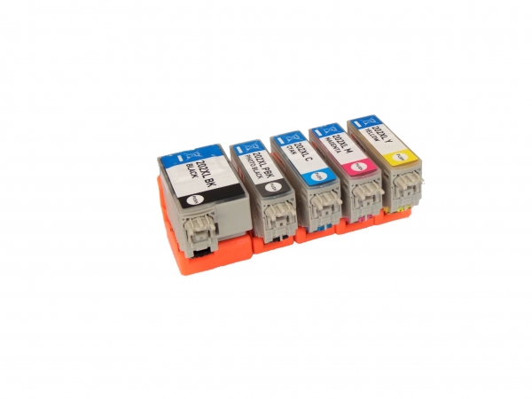 Vorteilspack 5 Stück Tintenpatronen kompatibel Epson 202 Kiwi Serie