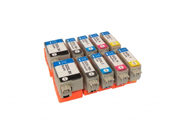 Vorteilspack 10 Stück Tintenpatronen kompatibel Epson 202 Kiwi Serie