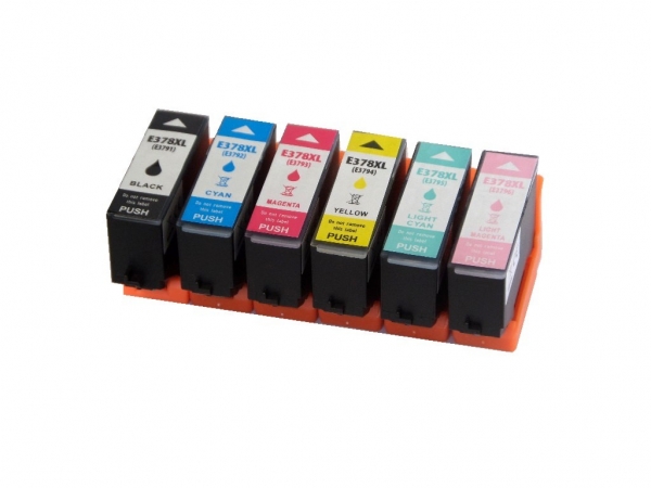 6x kompatible Druckerpatronen 378XL für Epson Expression Photo XP-8600 , XP-8605 Drucker im Vorteilspack