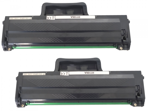 2x Kompatibel Toner HP W1106A / 106A f. HP Laser 135ag