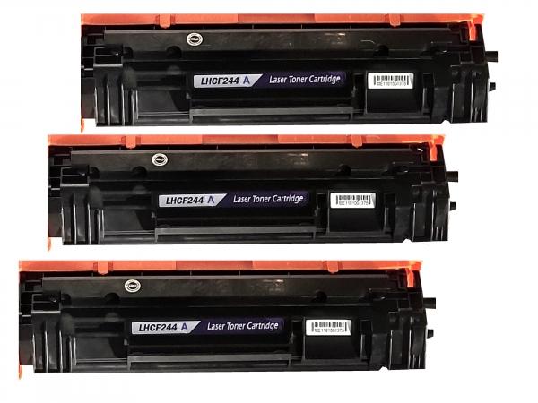 3x kompatibler Toner für HP LJ Pro M 28a Drucker passend, alternativ zu HP CF244A / 44A  Toner