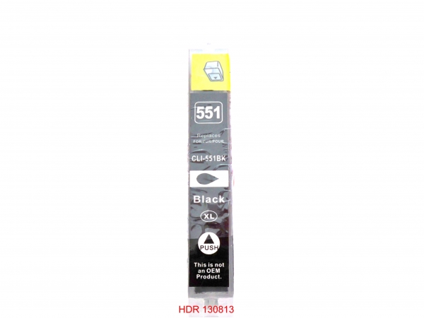 Black (schmal) Tintenpatrone mit Chip kompatibel CLI-551XL für Canon Geräte Pixma MX725  MX925