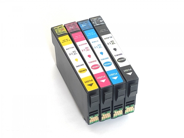 4x Tintenpatronen XL für Epson Work Force Pro WF-3825 DWF Drucker im Vorteilspack