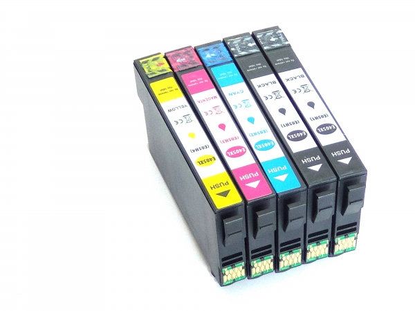 5x Tintenpatronen XL für Epson Work Force Pro WF-3825 DWF Drucker im Vorteilspack