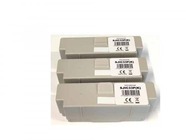 3x Black Tintenpatronen für Epson Cash-Register-Printer TM-J7700 Kassendrucker