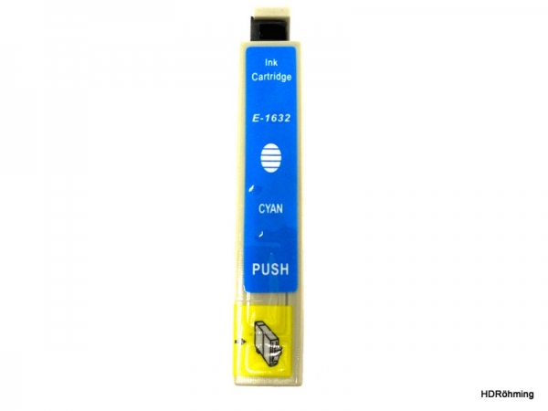 Cyan (blau) Tintenpatronen mit Chip kompatibel, passend für Epson Workforce WF-2010 W, WF-2510 WF, WF-2520 NF, WF-2530 WF, WF-2540 WF