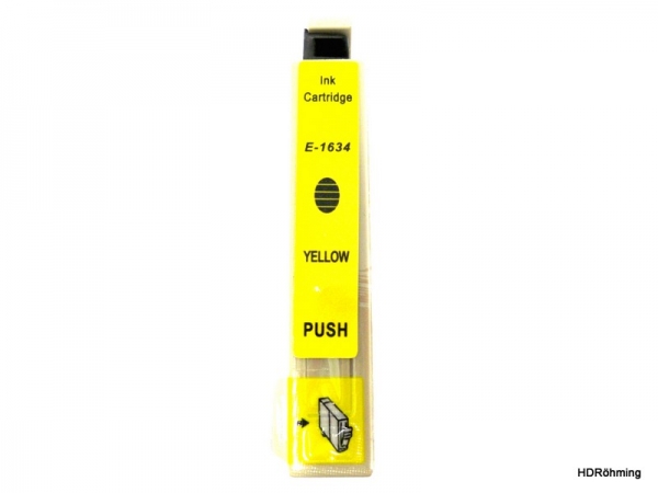 Yellow (gelb) Tintenpatronen mit Chip kompatibel, passend für Epson Workforce WF-2010 W, WF-2510 WF, WF-2520 NF, WF-2530 WF, WF-2540 WF