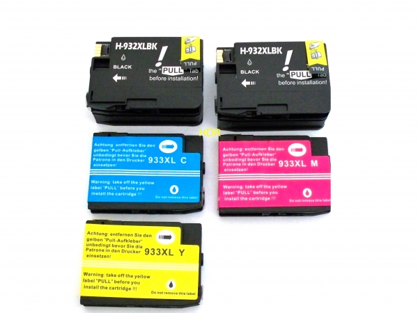 5x Tintenpatronen kompatibel, für HP Officejet 6100 Eprinter , HP Officejet 6600 e-All-in-One , HP Officejet 6700 Premium , HP Officejet 7610 e-All-in-One