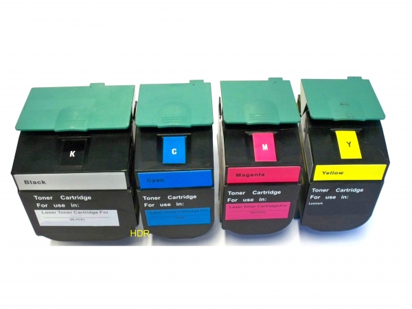 Vorteilspack kompatible Toner Kartuschen, passend für die Lexmark Drucker: CS310 / CS410 / CS510